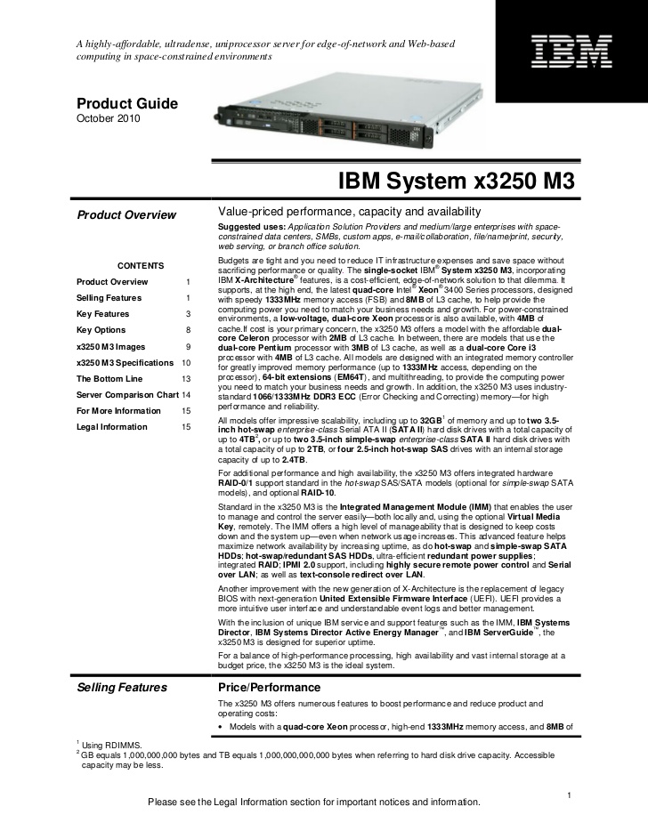 Ibm system x3250 m3 user manual